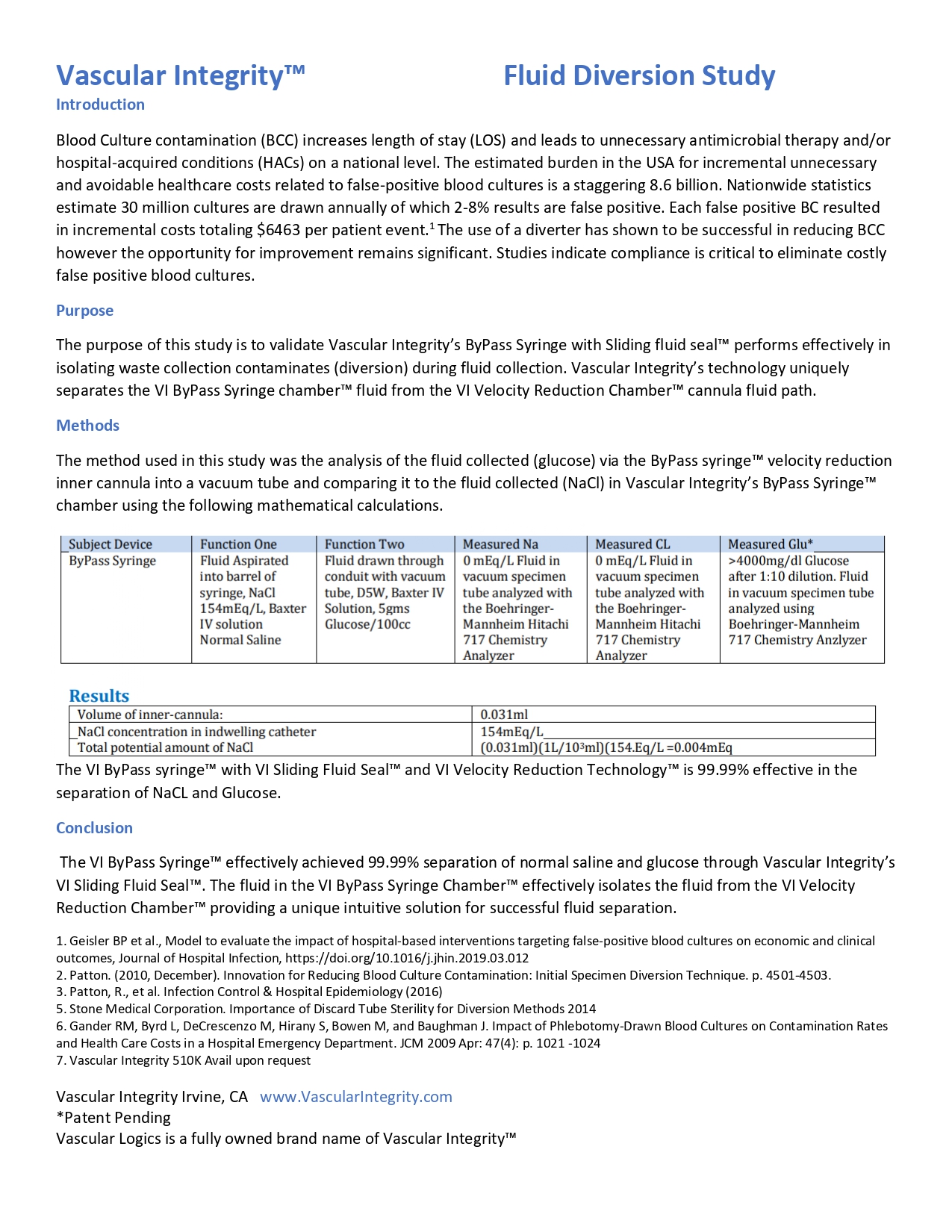 Fluid Diversion Study